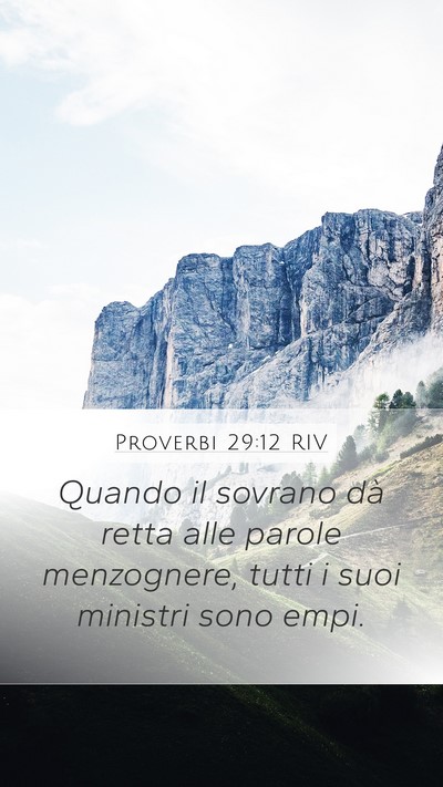 Proverbi 29:12 RIV Bible Verse Image