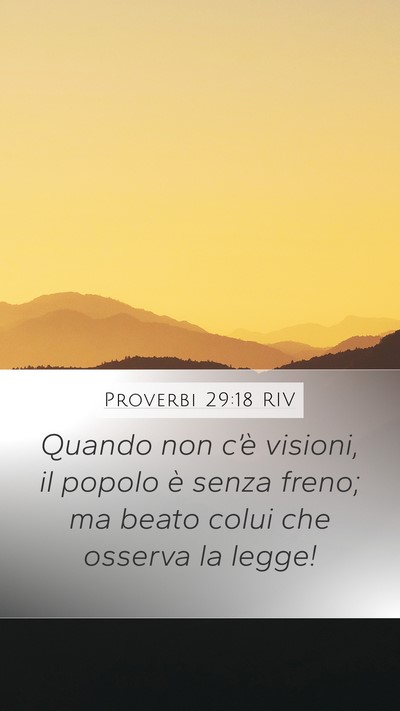 Proverbi 29:18 RIV Bible Verse Image