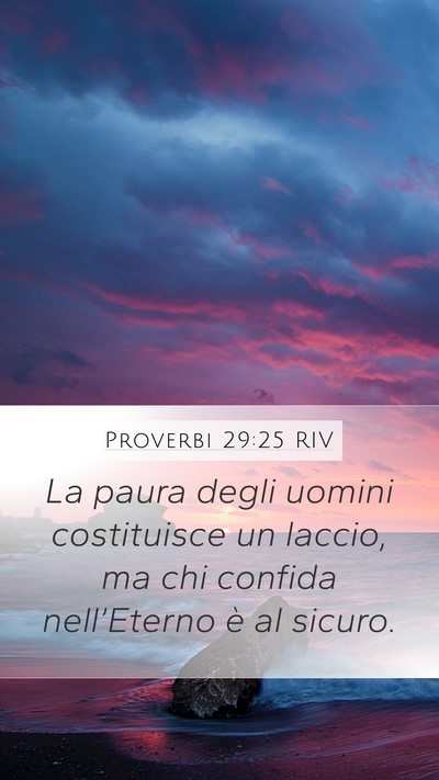 Proverbi 29:25 RIV Bible Verse Image