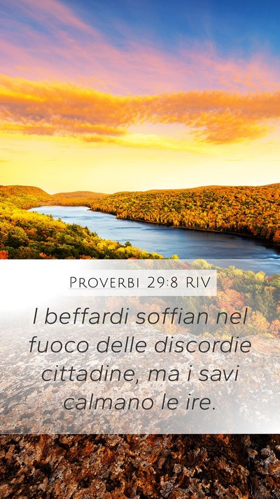 Proverbi 29:8 RIV Bible Verse Image