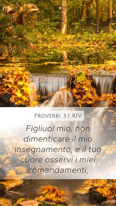 Proverbi 3:1 RIV Bible Verse Image