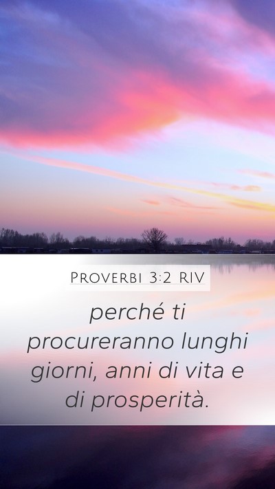 Proverbi 3:2 RIV Bible Verse Image