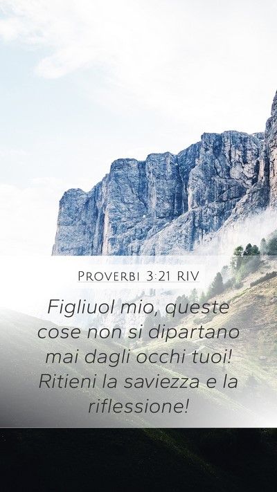 Proverbi 3:21 RIV Bible Verse Image