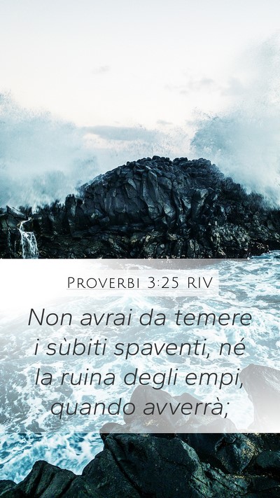 Proverbi 3:25 RIV Bible Verse Image