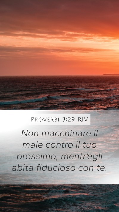Proverbi 3:29 RIV Bible Verse Image