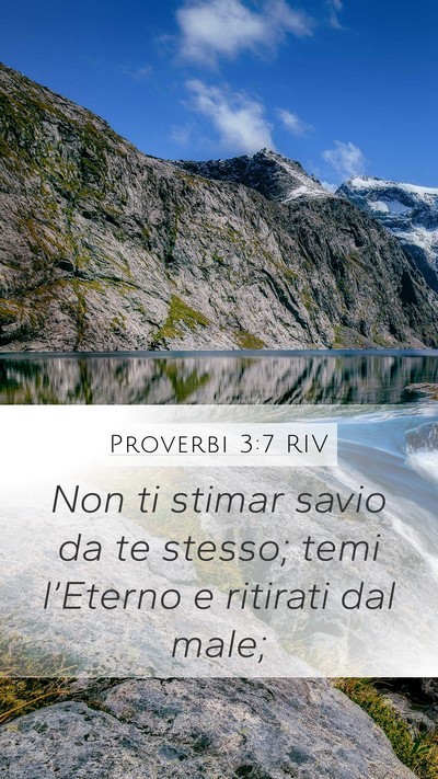 Proverbi 3:7 RIV Bible Verse Image