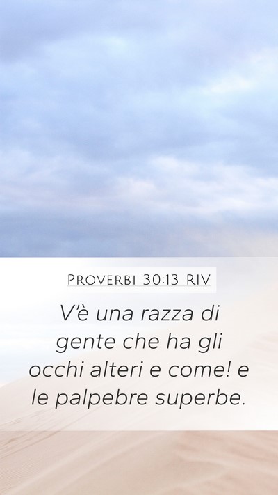 Proverbi 30:13 RIV Bible Verse Image