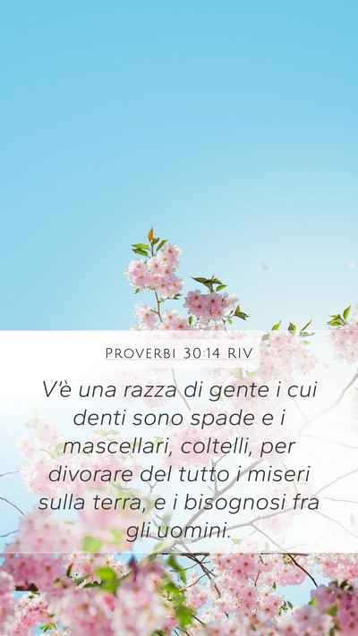 Proverbi 30:14 RIV Bible Verse Image