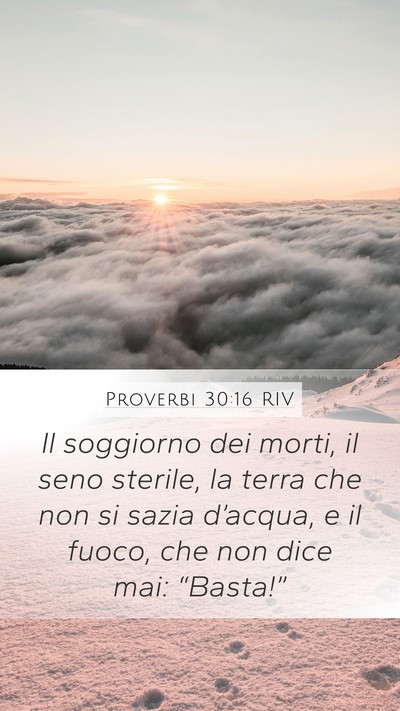 Proverbi 30:16 RIV Bible Verse Image