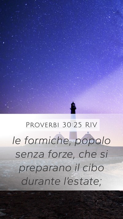 Proverbi 30:25 RIV Bible Verse Image