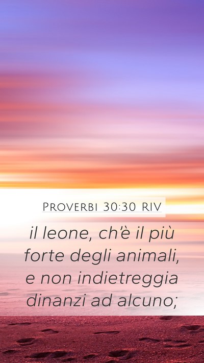 Proverbi 30:30 RIV Bible Verse Image