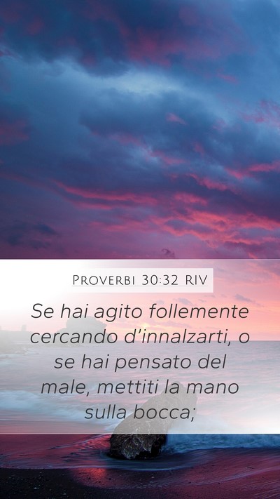 Proverbi 30:32 RIV Bible Verse Image