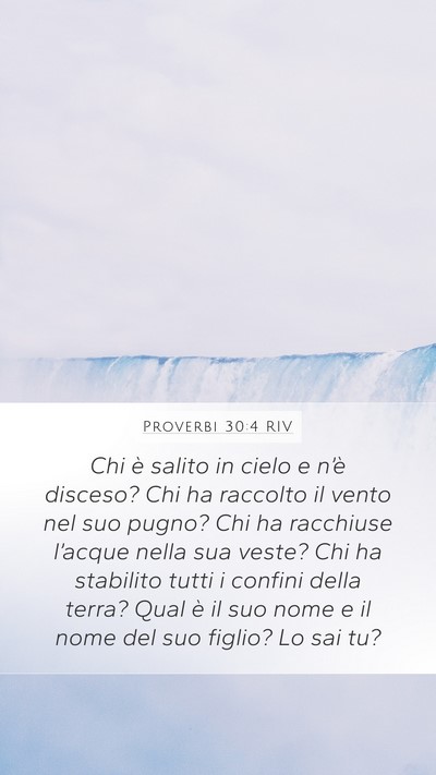 Proverbi 30:4 RIV Bible Verse Image