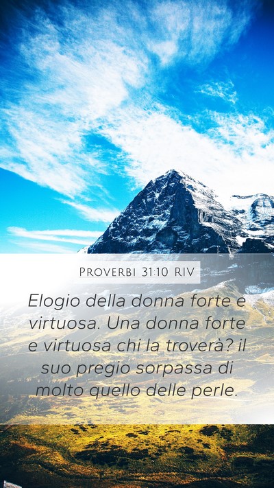 Proverbi 31:10 RIV Bible Verse Image