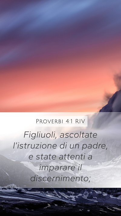 Proverbi 4:1 RIV Bible Verse Image