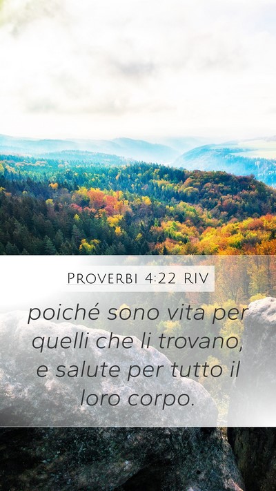 Proverbi 4:22 RIV Bible Verse Image