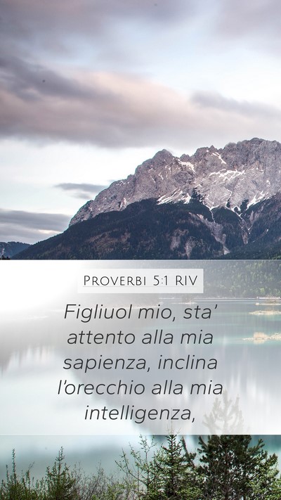 Proverbi 5:1 RIV Bible Verse Image