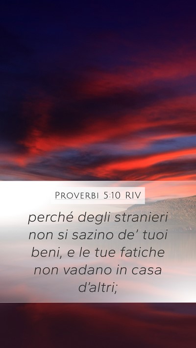 Proverbi 5:10 RIV Bible Verse Image