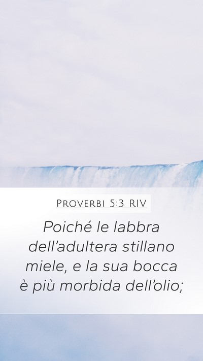Proverbi 5:3 RIV Bible Verse Image