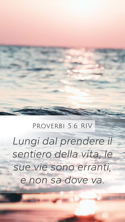 Proverbi 5:6 RIV Bible Verse Image