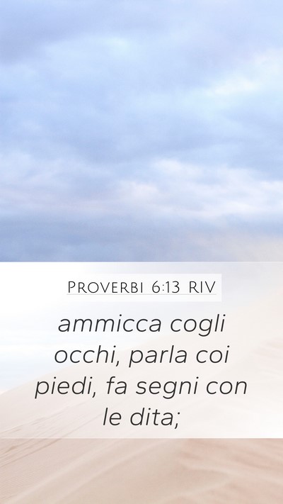 Proverbi 6:13 RIV Bible Verse Image