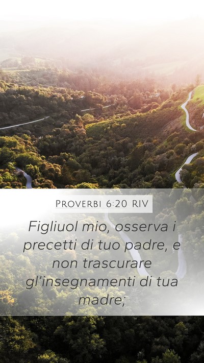 Proverbi 6:20 RIV Bible Verse Image