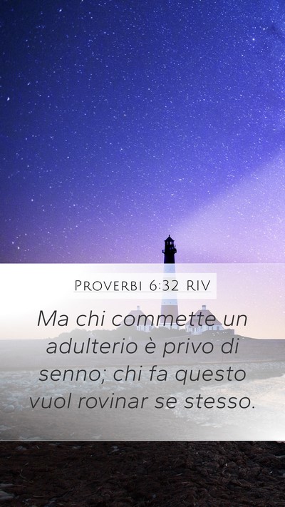 Proverbi 6:32 RIV Bible Verse Image