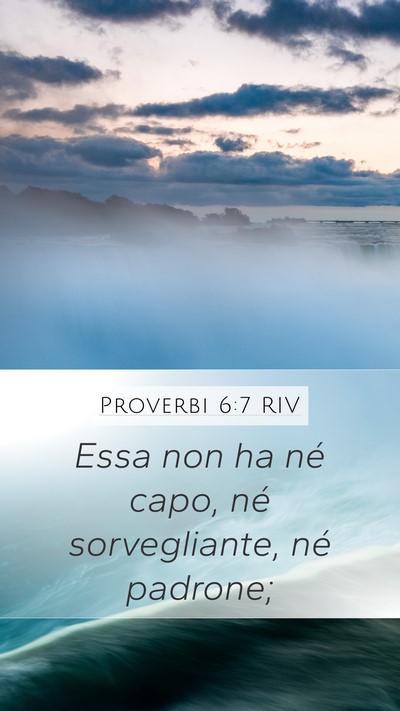 Proverbi 6:7 RIV Mobile Phone Wallpaper - Essa non ha né capo, né sorvegliante, né - Mobile Bible Verse Wallpaper