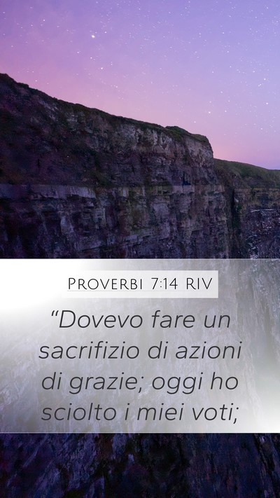 Proverbi 7:14 RIV Bible Verse Image