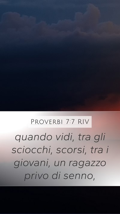 Proverbi 7:7 RIV Bible Verse Image