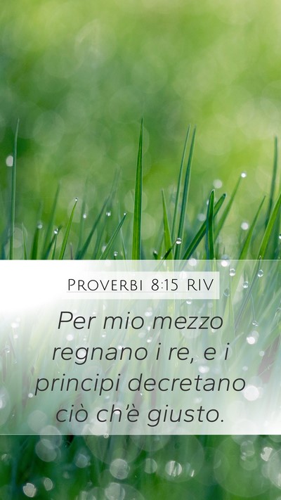 Proverbi 8:15 RIV Bible Verse Image