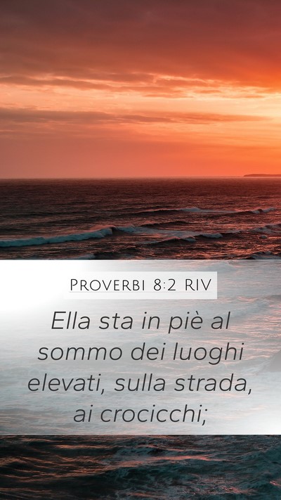 Proverbi 8:2 RIV Bible Verse Image