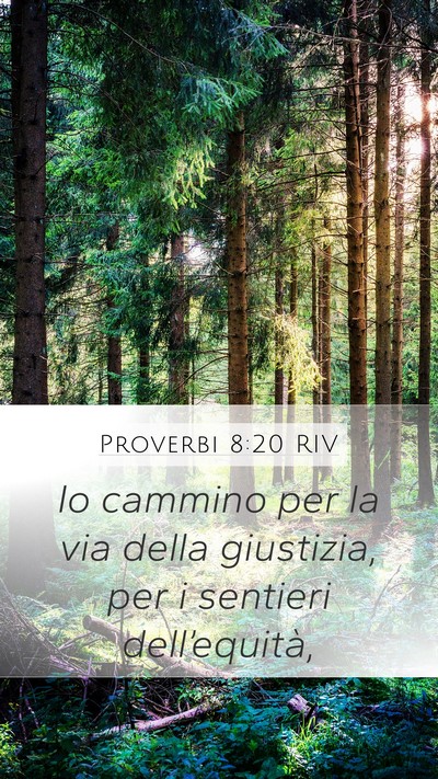 Proverbi 8:20 RIV Bible Verse Image