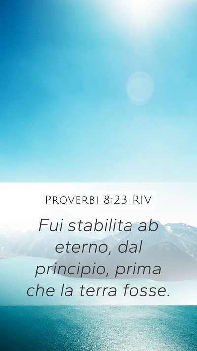 Proverbi 8:23 RIV Bible Verse Image