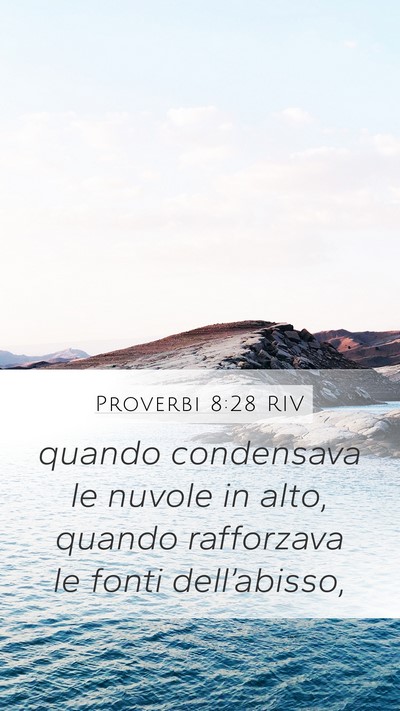 Proverbi 8:28 RIV Bible Verse Image