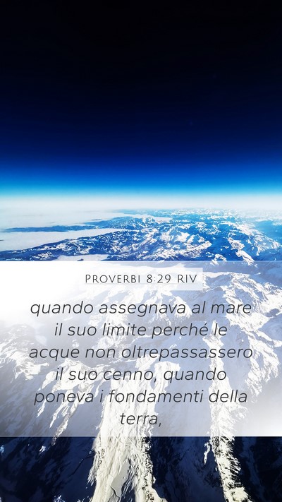 Proverbi 8:29 RIV Bible Verse Image
