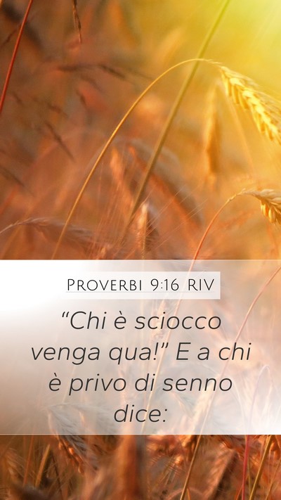 Proverbi 9:16 RIV Bible Verse Image
