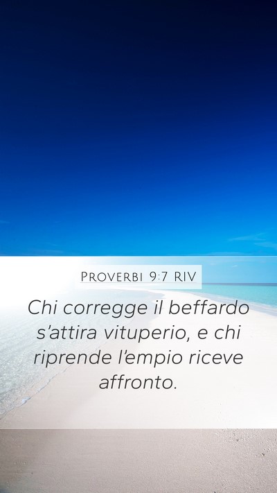 Proverbi 9:7 RIV Bible Verse Image