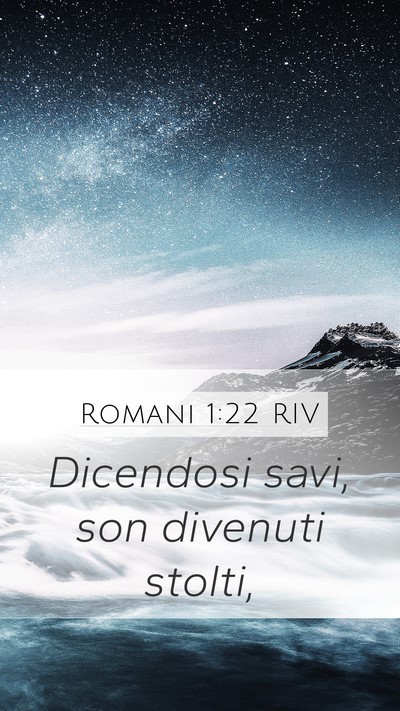 Romani 1:22 RIV Bible Verse Image