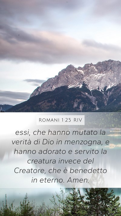 Romani 1:25 RIV Bible Verse Image