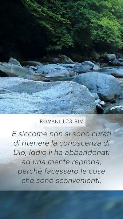 Romani 1:28 RIV Bible Verse Image