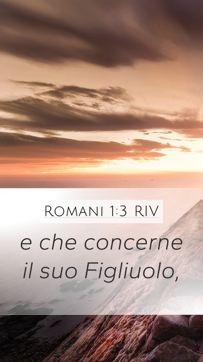 Romani 1:3 RIV Bible Verse Image