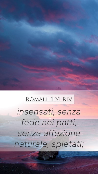 Romani 1:31 RIV Bible Verse Image