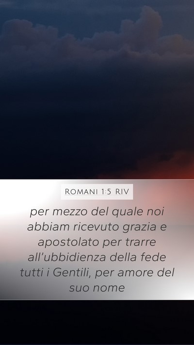 Romani 1:5 RIV Bible Verse Image