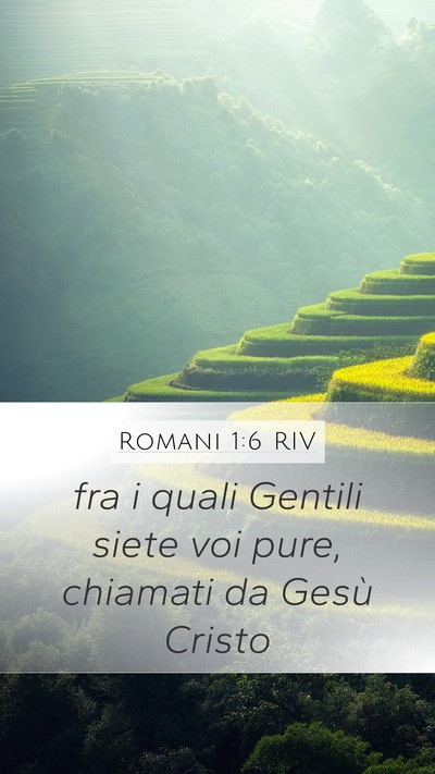 Romani 1:6 RIV Mobile Phone Wallpaper - fra i quali Gentili siete voi pure, chiamati da - Mobile Bible Verse Wallpaper