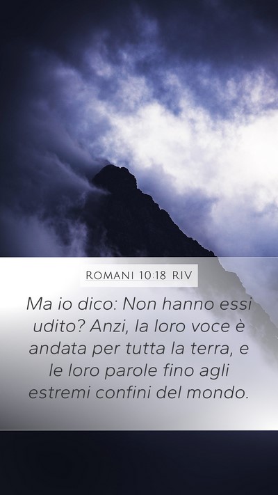 Romani 10:18 RIV Bible Verse Image
