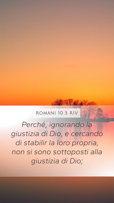 Romani 10:3 RIV Bible Verse Image
