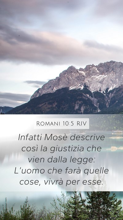 Romani 10:5 RIV Bible Verse Image