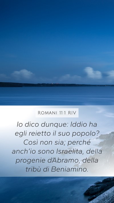 Romani 11:1 RIV Bible Verse Image
