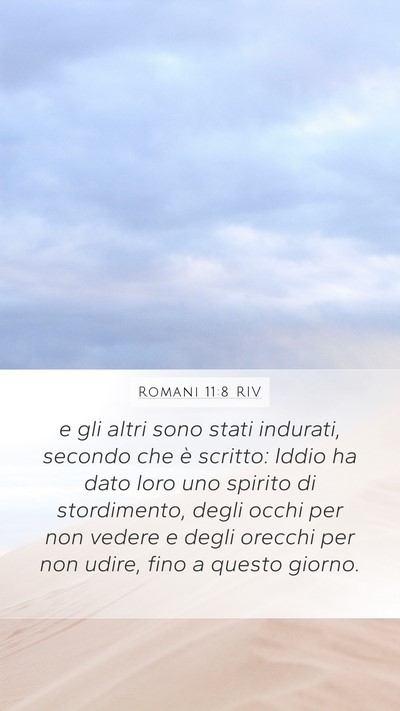Romani 11:8 RIV Bible Verse Image